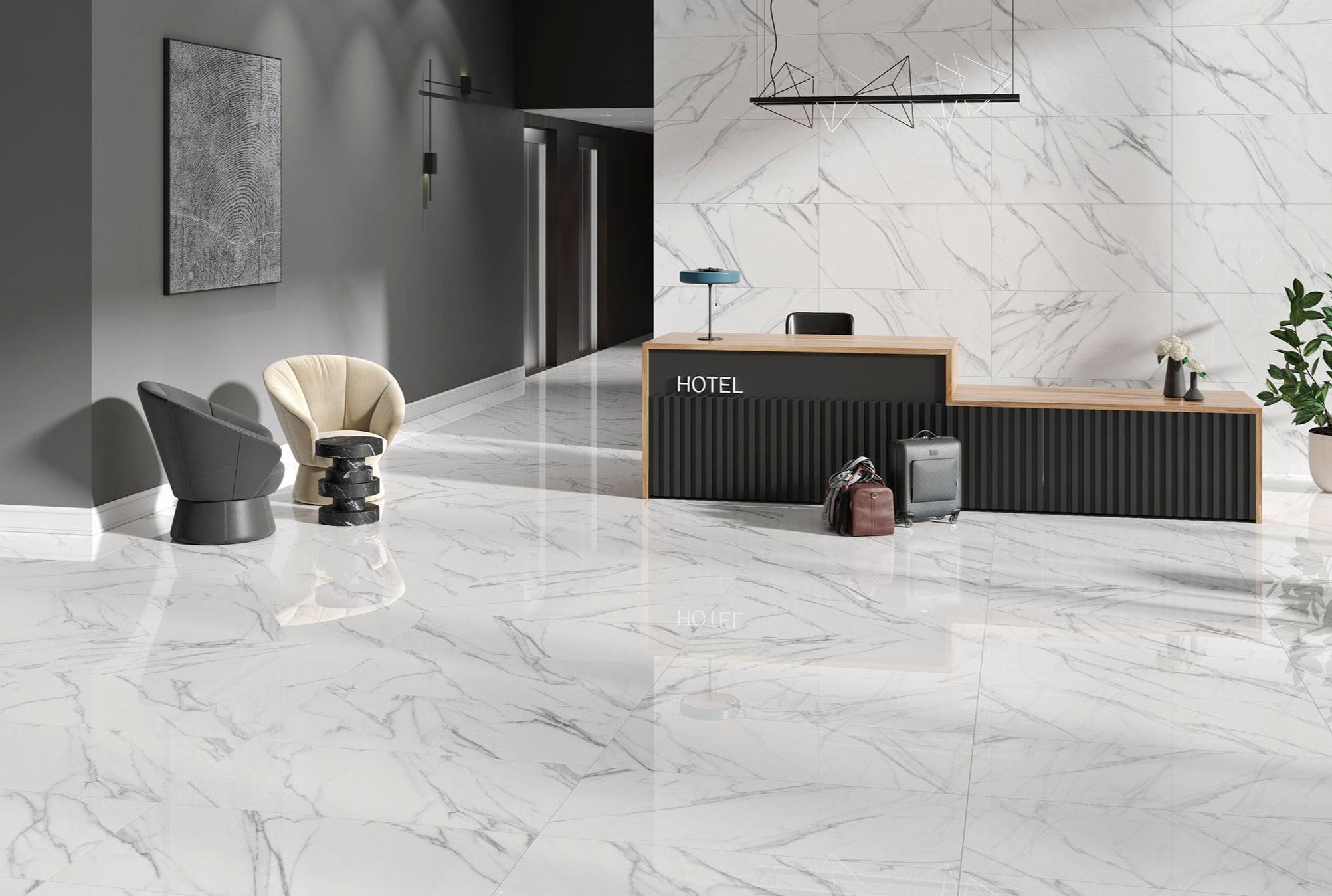 Aston White Blank 60x120 CM Klinker - KakelExpress