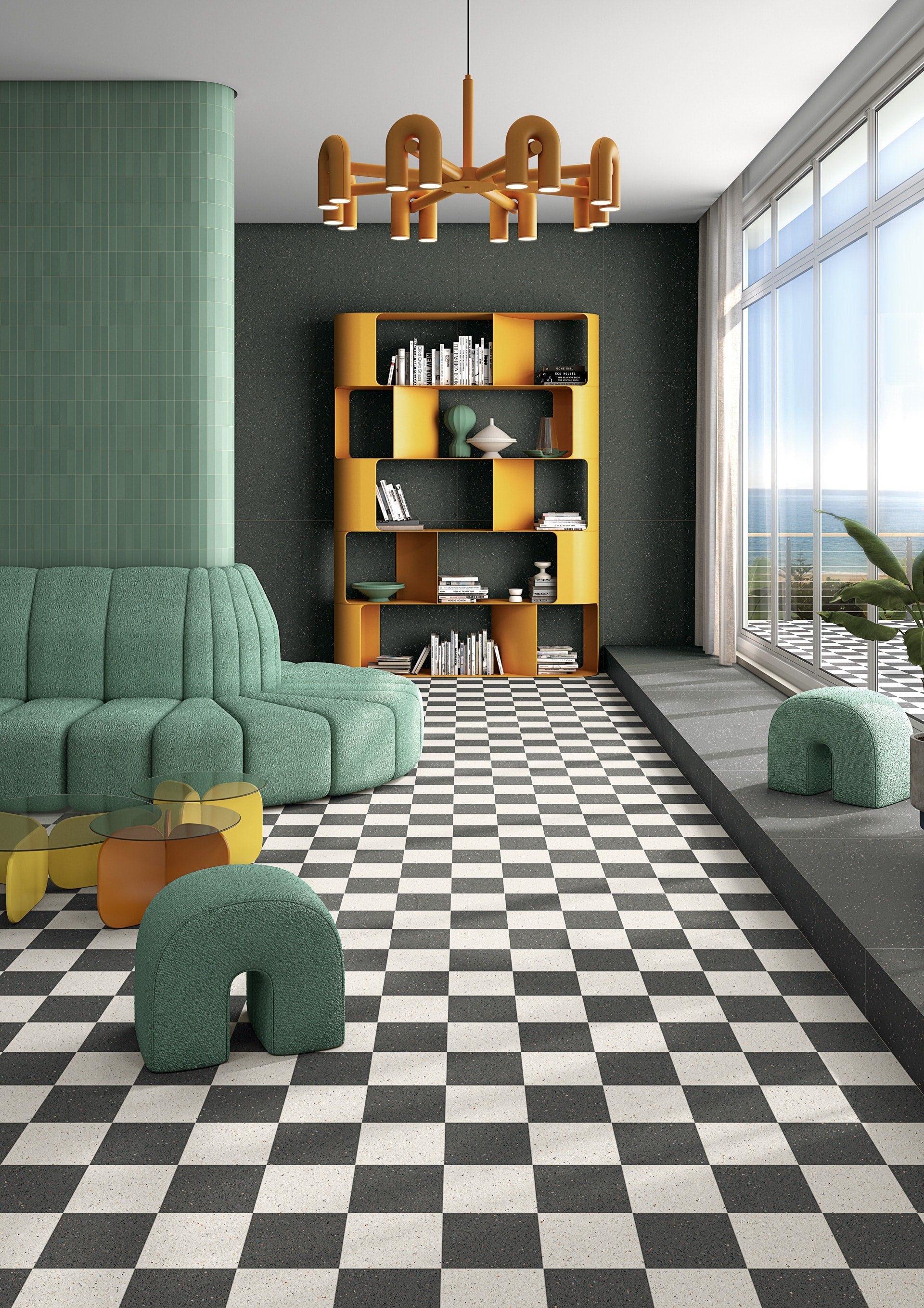 Micra Terrazzo Grafit Matt Rect. 20x20 CM Klinker - KakelExpress