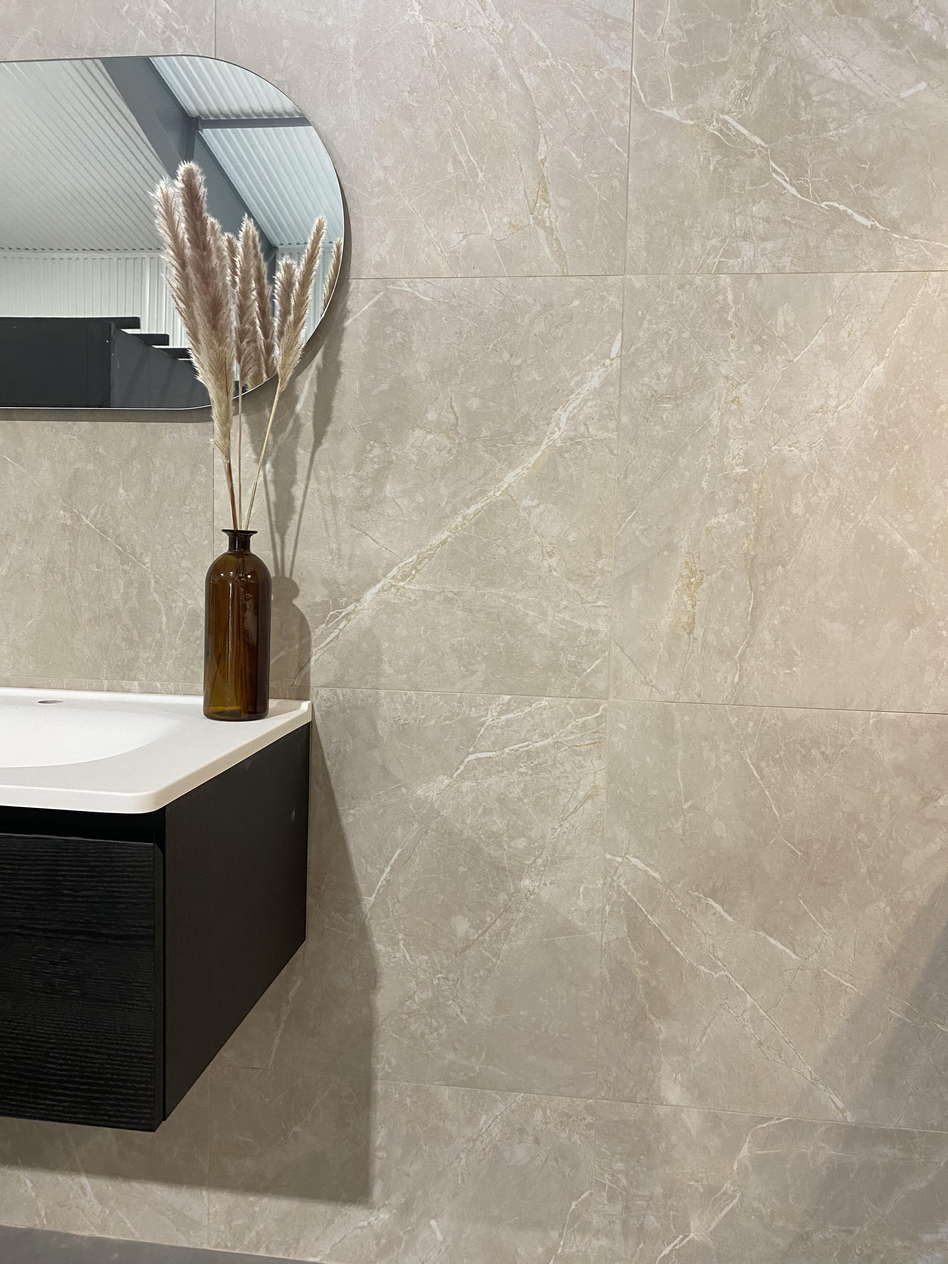 Marblestone Ivory Matt Rect. 60x60 CM Klinker - KakelExpress