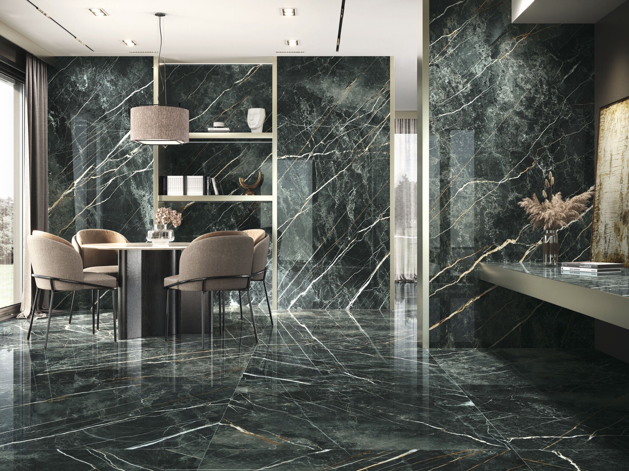 Deluxe Marble Green Rect. 60x60 CM Klinker - KakelExpress