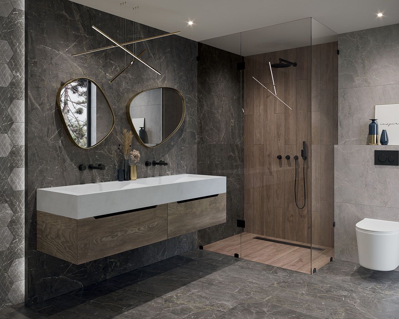 Marblestone Dark Matt Rect. 60x60 CM Klinker - KakelExpress