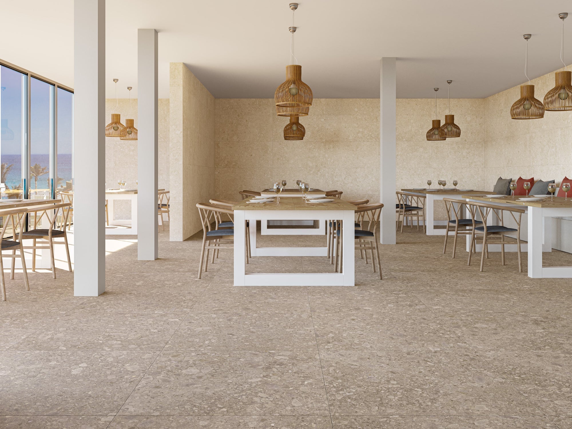 Ceppo Stone Dark Beige 60x60 CM Rect. Matt Klinker - KakelExpress