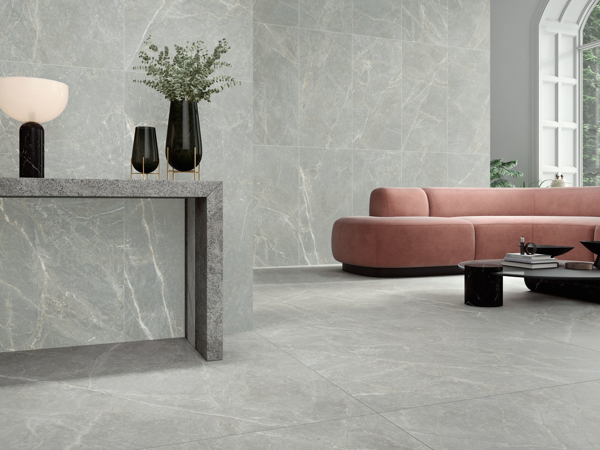 Marblestone Light Grey Matt Rect. 60x60 CM Klinker - KakelExpress