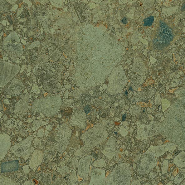 Color Green Terrazzo Matt Rect. 60x60 CM Klinker - KakelExpress