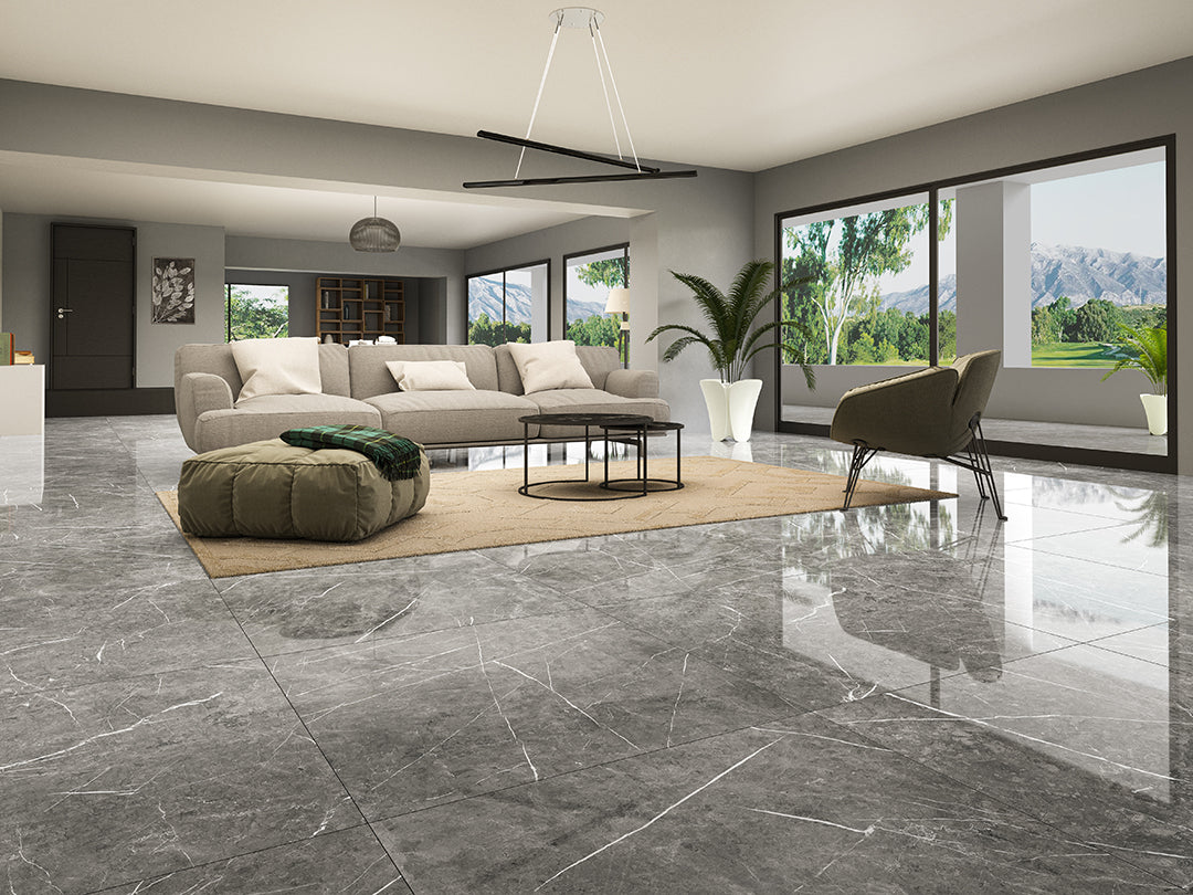 Onyx Marble Grey Blank Rect. 60x60 CM Klinker - KakelExpress