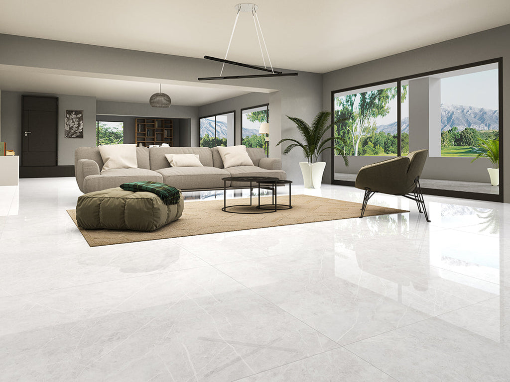 Onyx Marble White Blank Rect. 60x60 CM Klinker - KakelExpress